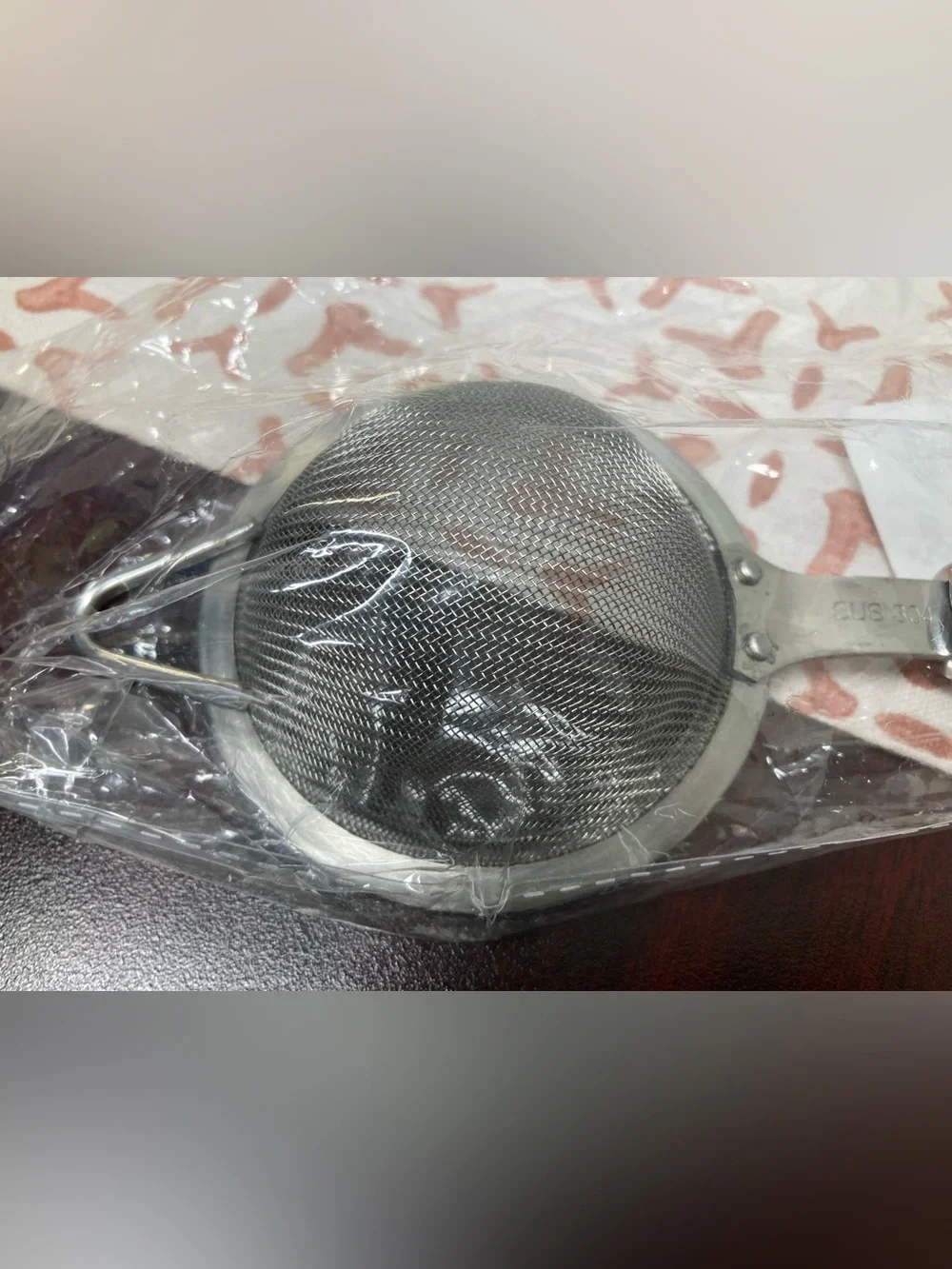 Set of 2 silver stainless steel bar tools fine mesh strainer 4 prong strainer